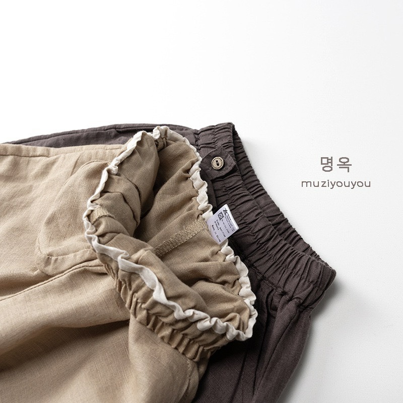 Muziyouyou 兒童日系森呼吸亞麻防蚊褲-細節圖7