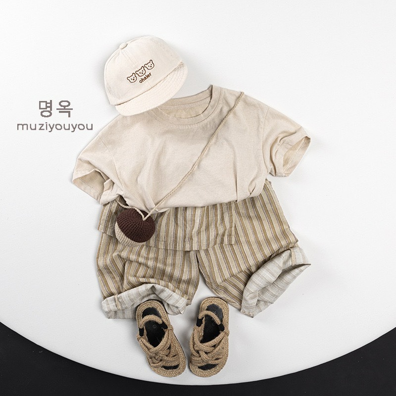 Muziyouyou 兒童多巴胺基礎色薄款上衣-細節圖5