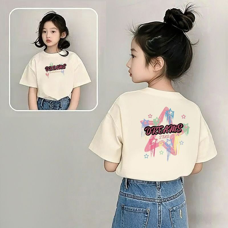 女中大童星星夢想印花短袖上衣-規格圖4