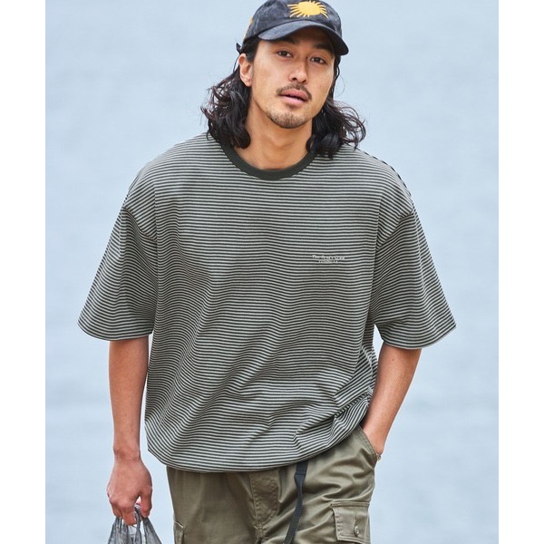 0616 日本THE CRAFT CREW PRODUCTS 抽繩條紋短袖T恤-規格圖11