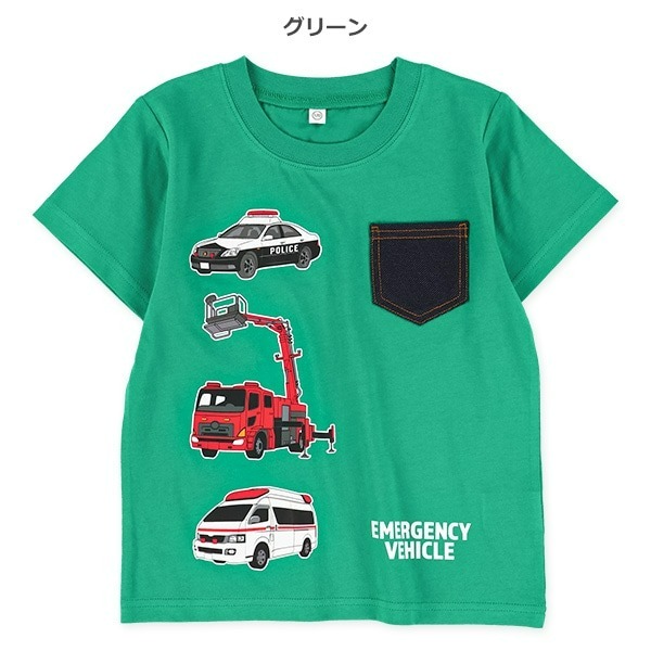 0618 日本工程車口袋短袖T恤 100-120cm-規格圖9
