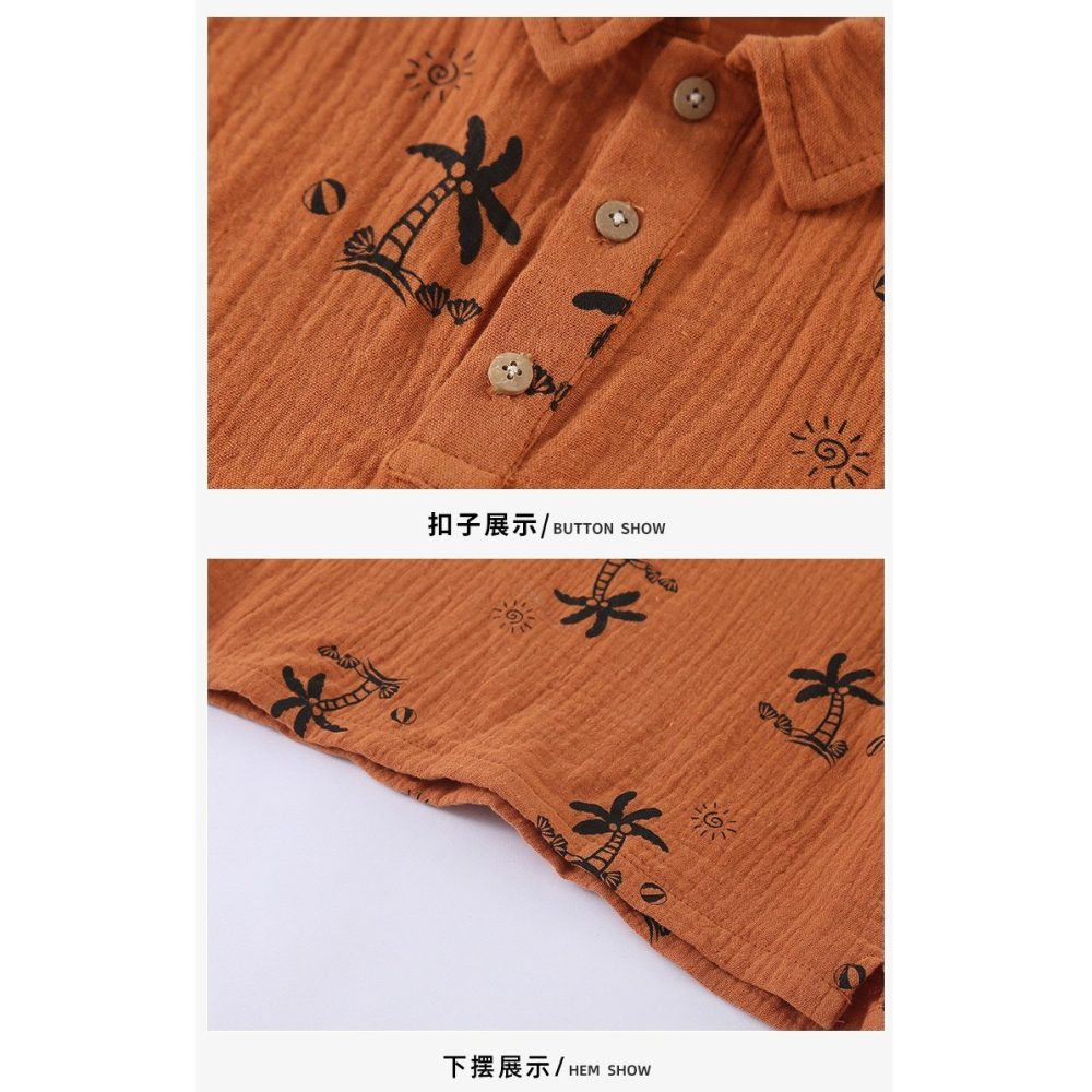 兒童夏季純棉紗布套裝-細節圖8