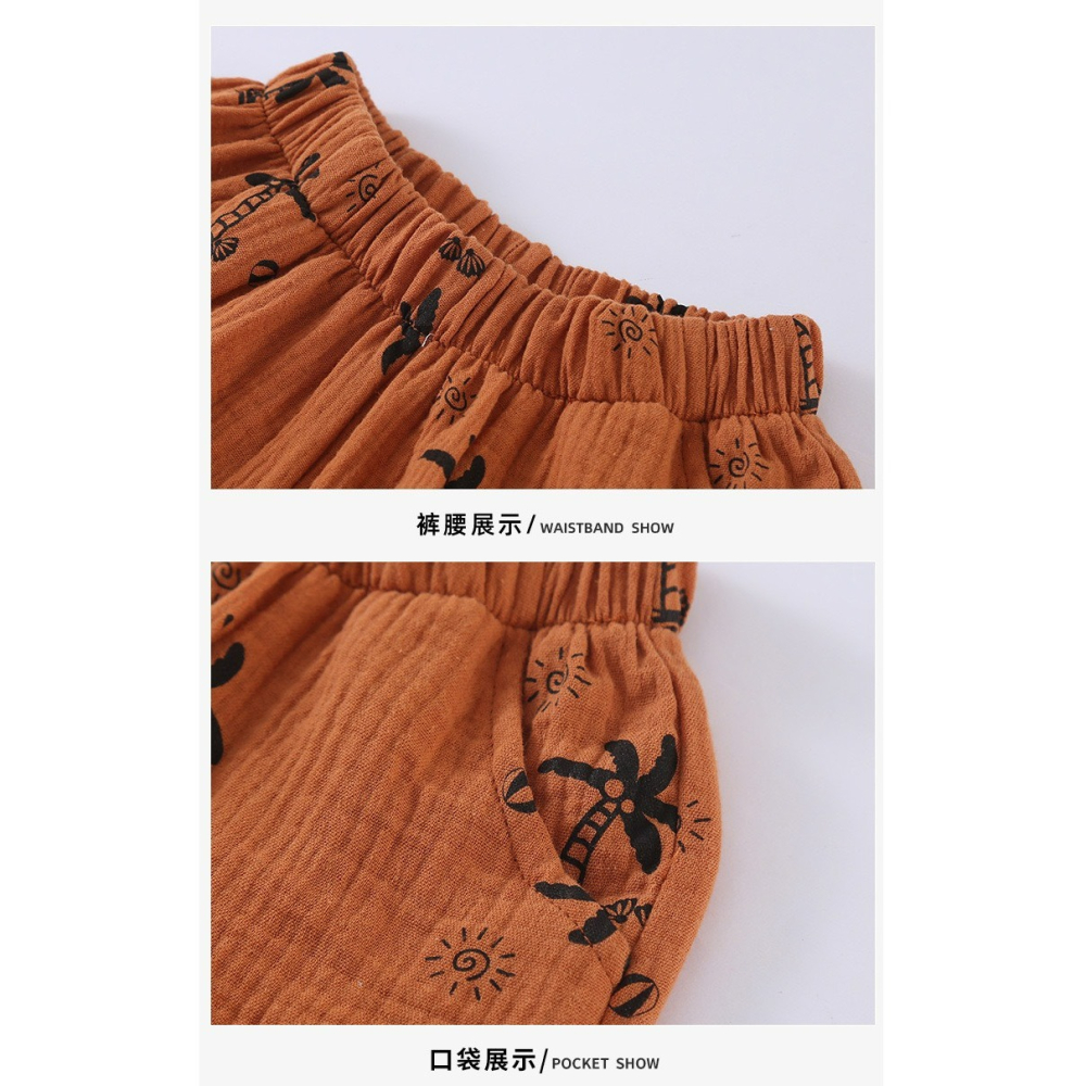 兒童夏季純棉紗布套裝-細節圖9