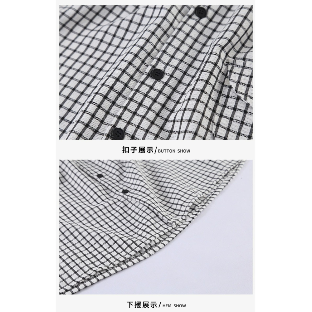 兒童夏季奶油格紋兄妹穿搭-細節圖10