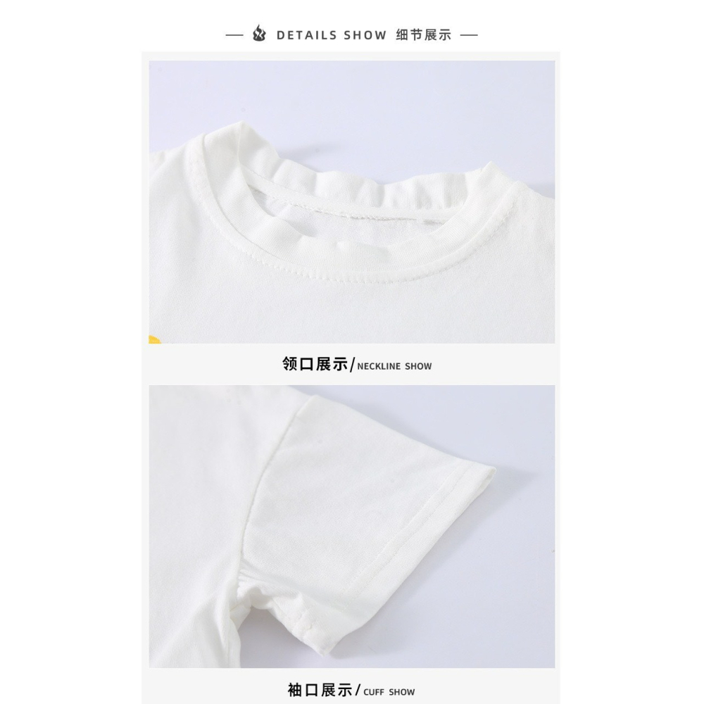 兒童夏季夏日鳳梨葉印花套裝/連衣裙-細節圖8