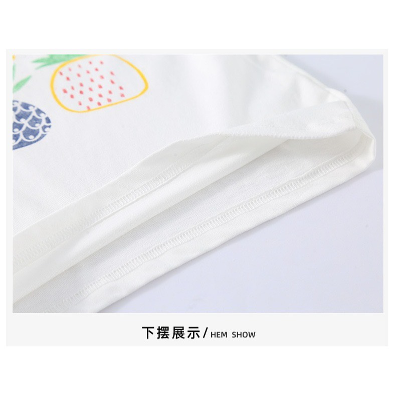 兒童夏季夏日鳳梨葉印花套裝/連衣裙-細節圖9