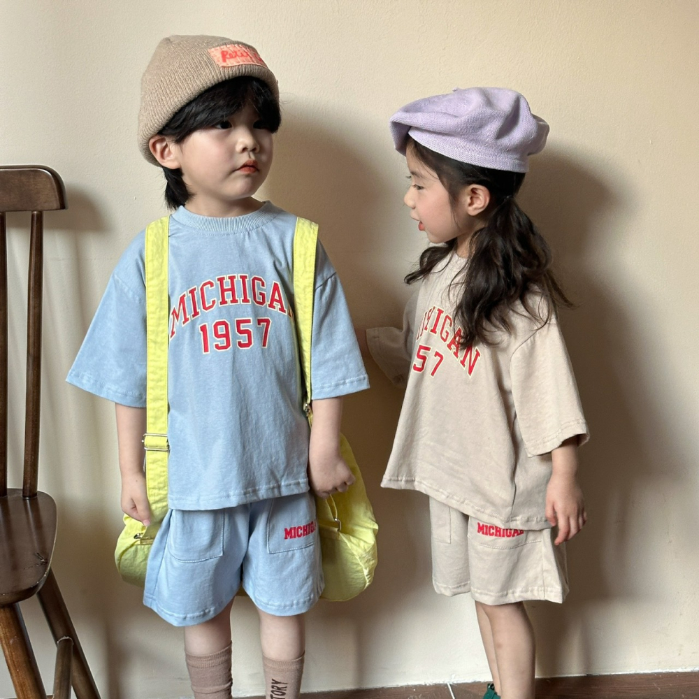 兒童夏季美式學院休閒套裝-細節圖2