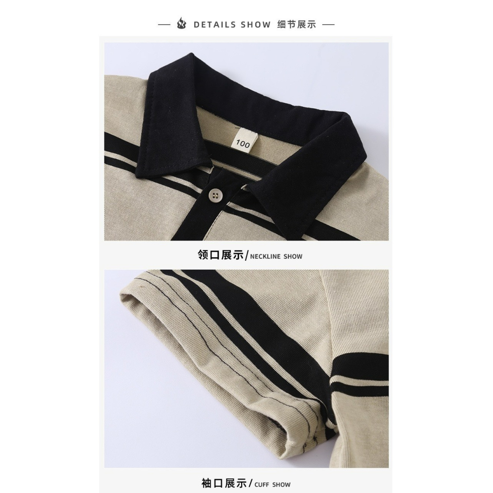兒童夏季簡約條紋學院兄妹裝-細節圖8