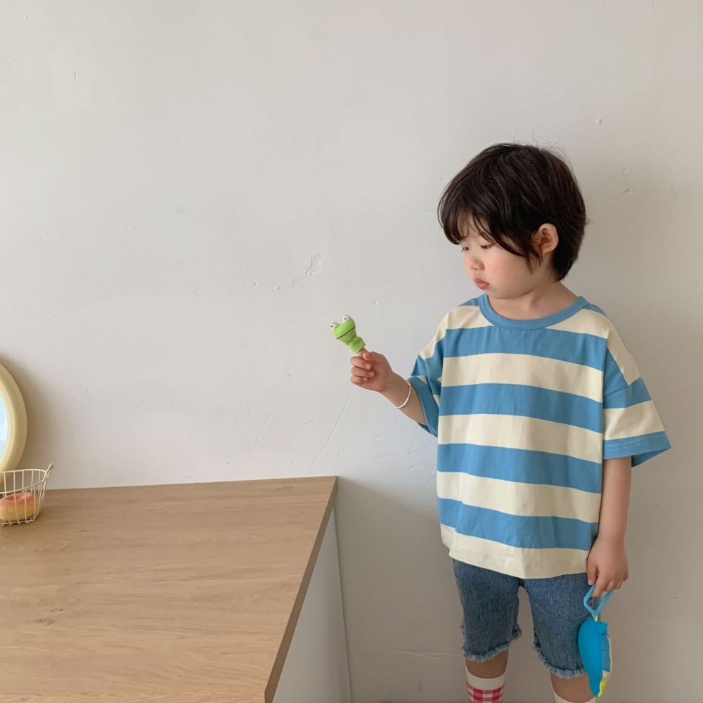 兒童夏季糖果條紋寬版童T-規格圖8