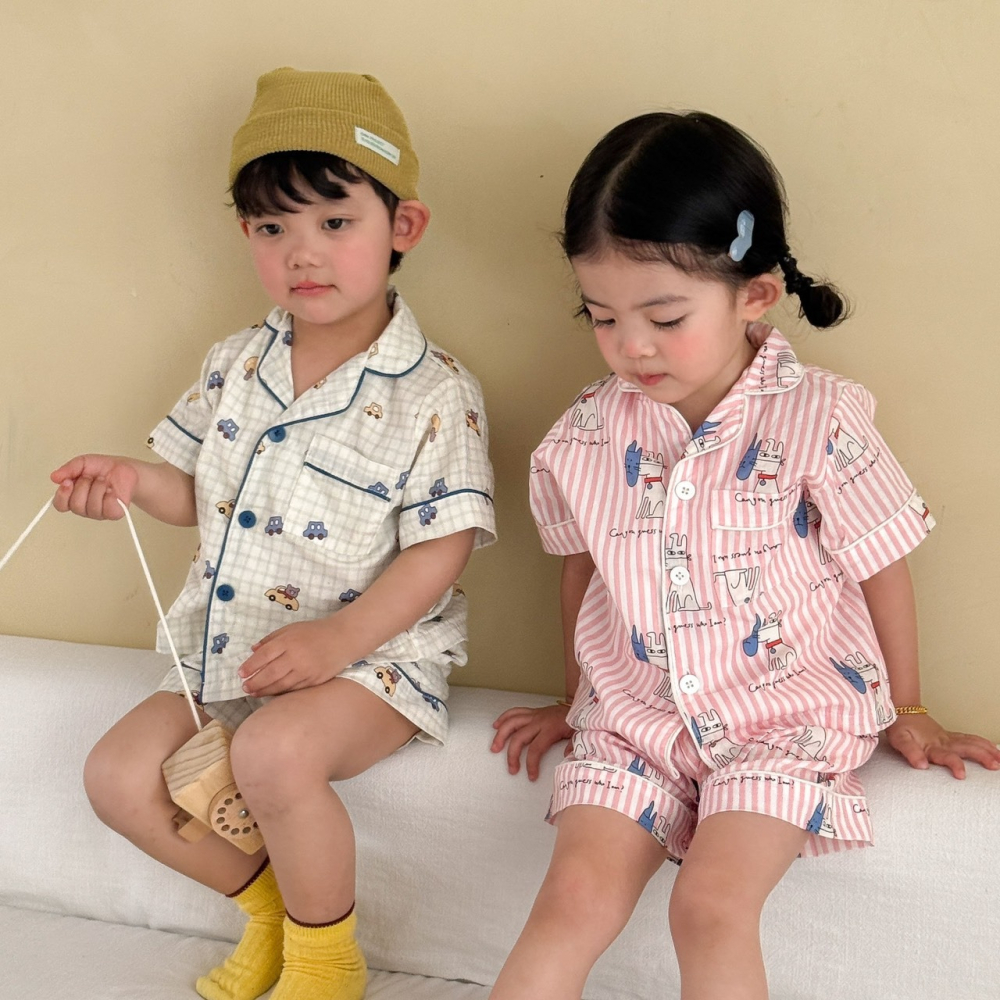 兒童夏季童趣居家睡衣套裝-細節圖2