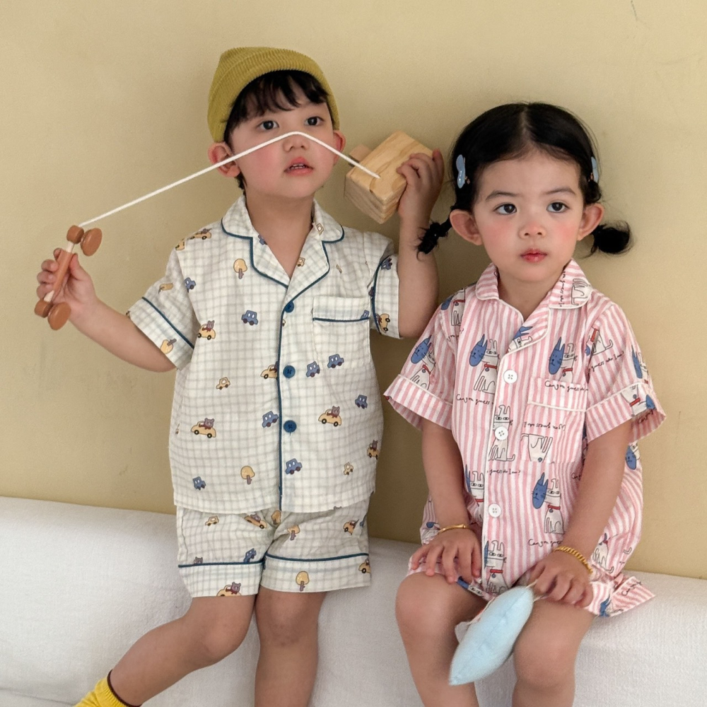 兒童夏季童趣居家睡衣套裝-細節圖3