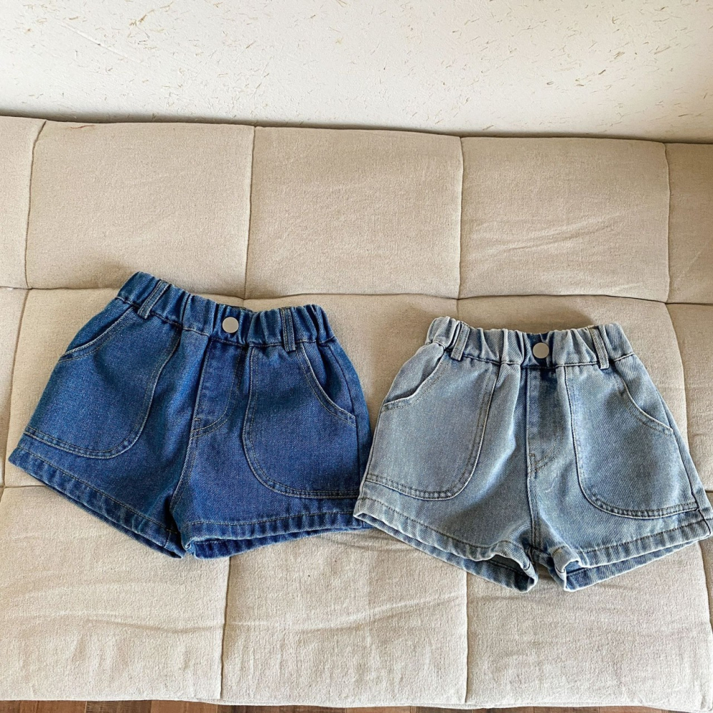兒童夏季百搭口袋牛仔短褲-細節圖7