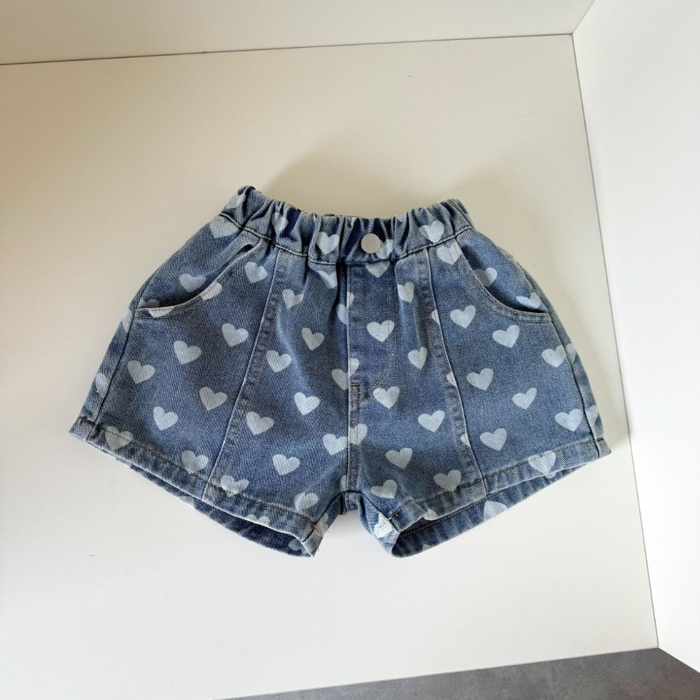 兒童夏季滿版愛心寬鬆休閒短褲-規格圖10