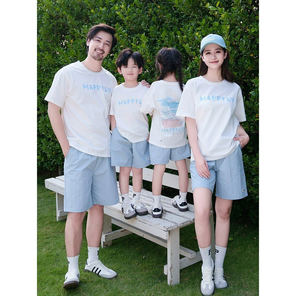 HAPPILY 純棉親子休閒上衣/短褲 (兒童)-細節圖3