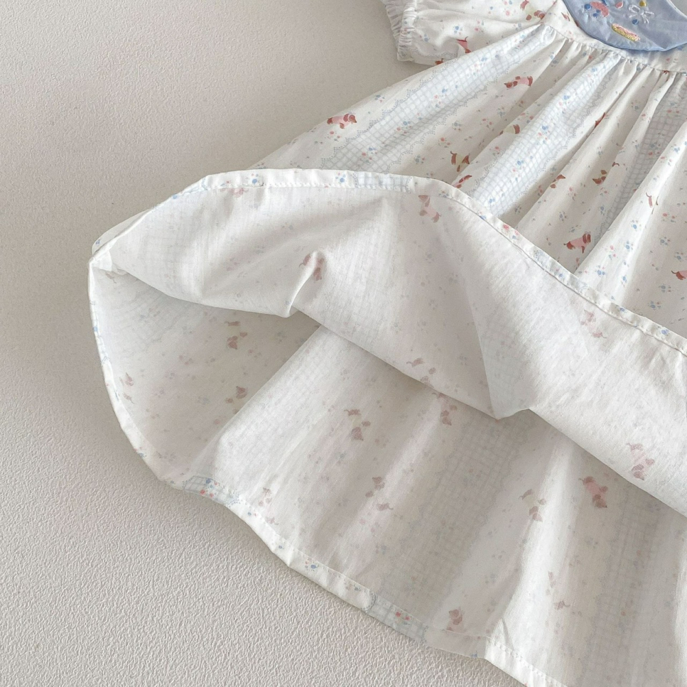 Angou 女寶娃娃領刺繡公主洋裝-細節圖8