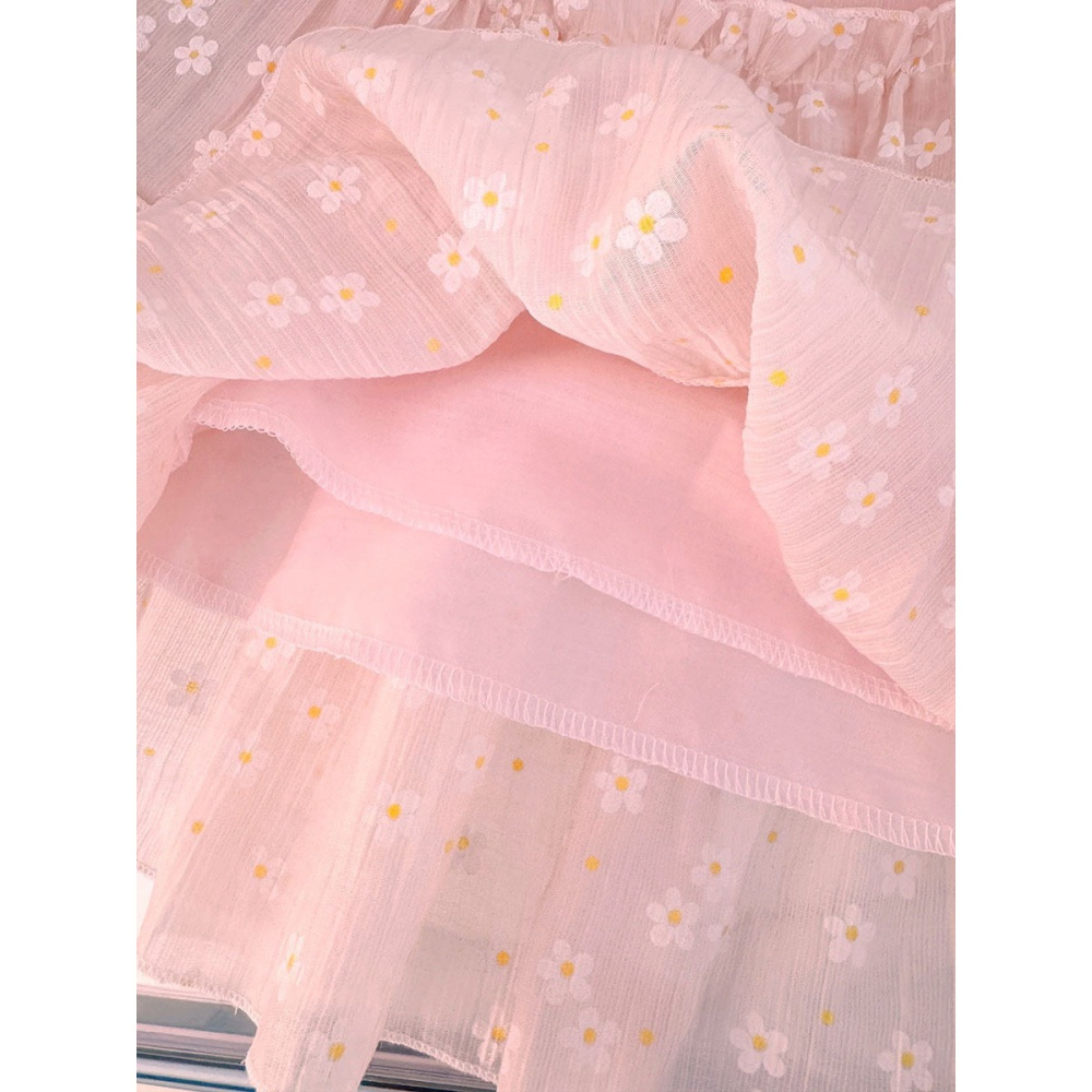 女童飛袖兔耳朵碎花連衣裙-細節圖8