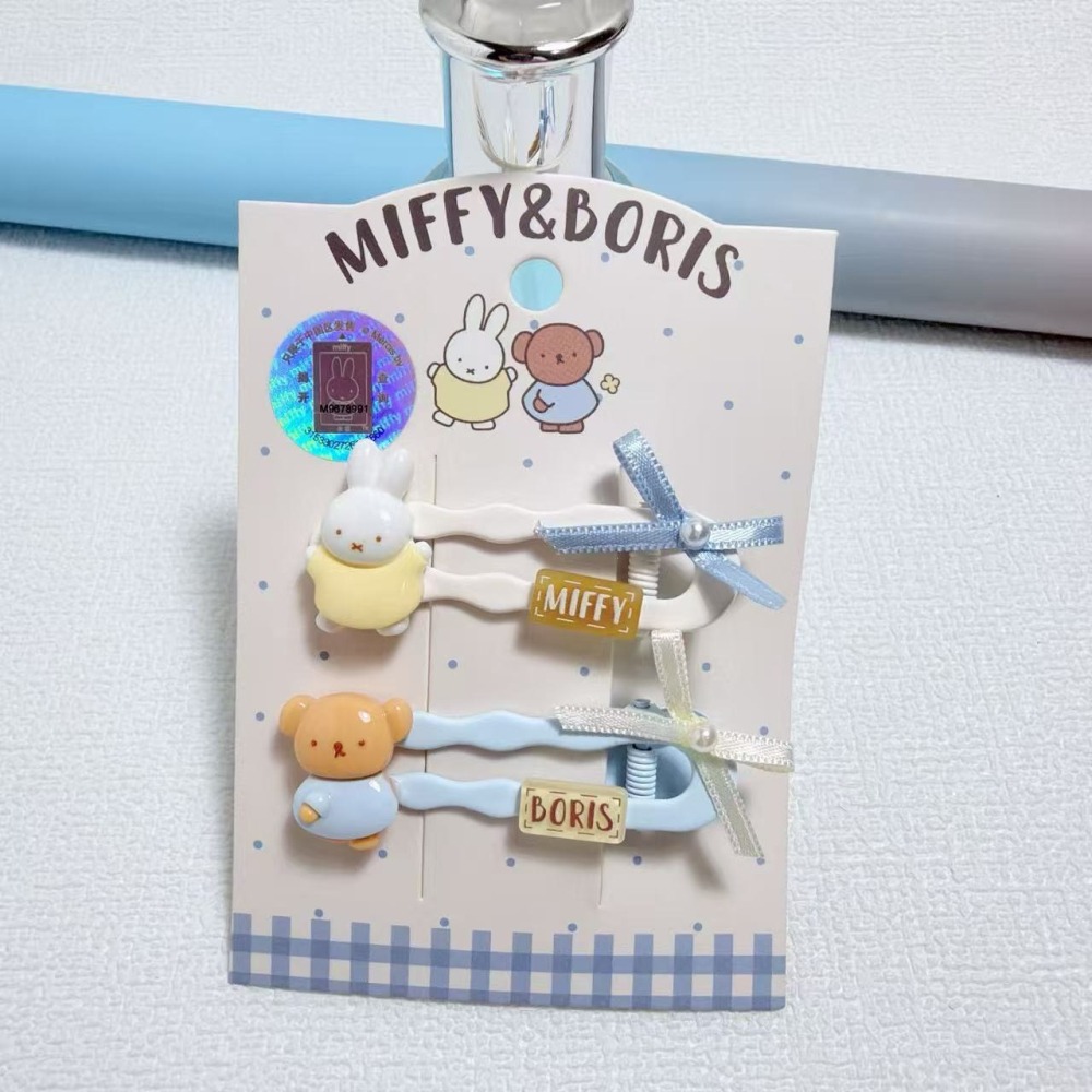 Miffy 米菲兔甜美藍格子髮飾系列-細節圖3