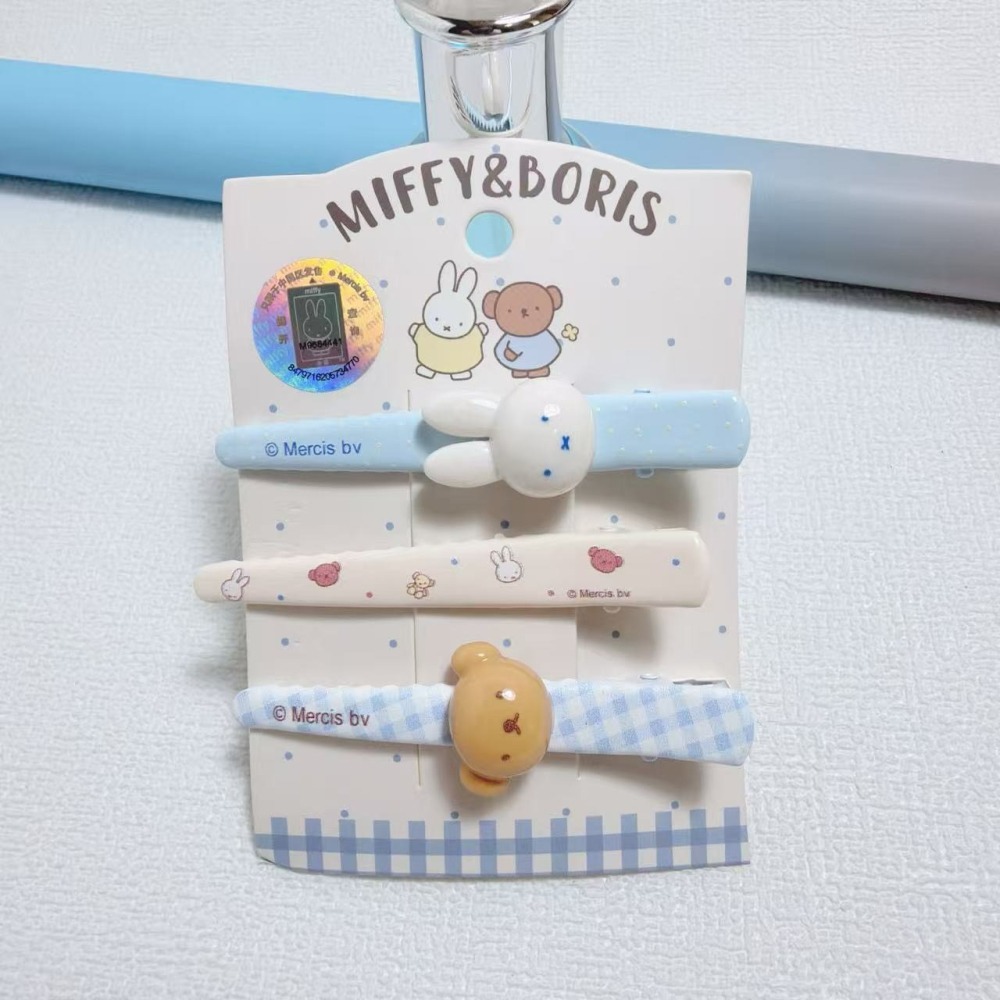 Miffy 米菲兔甜美藍格子髮飾系列-細節圖4