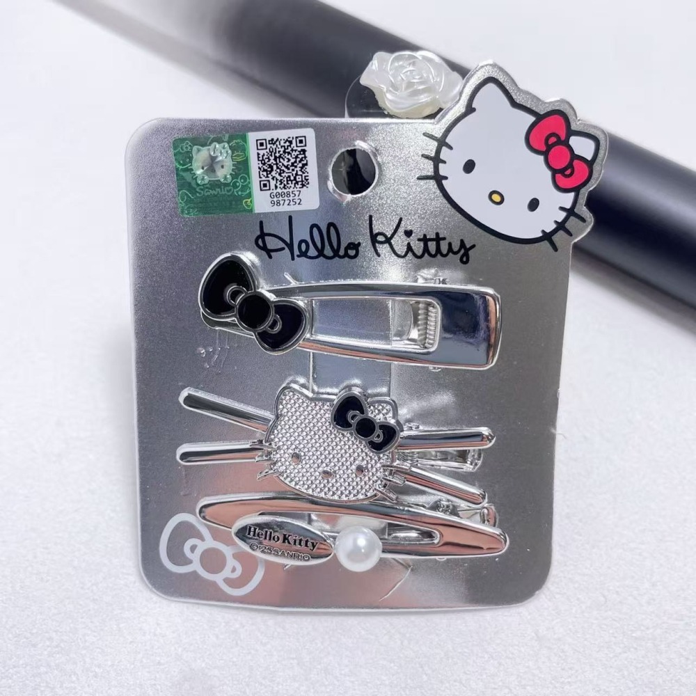 三麗鷗Hello Kitty金屬質感髮夾-細節圖4