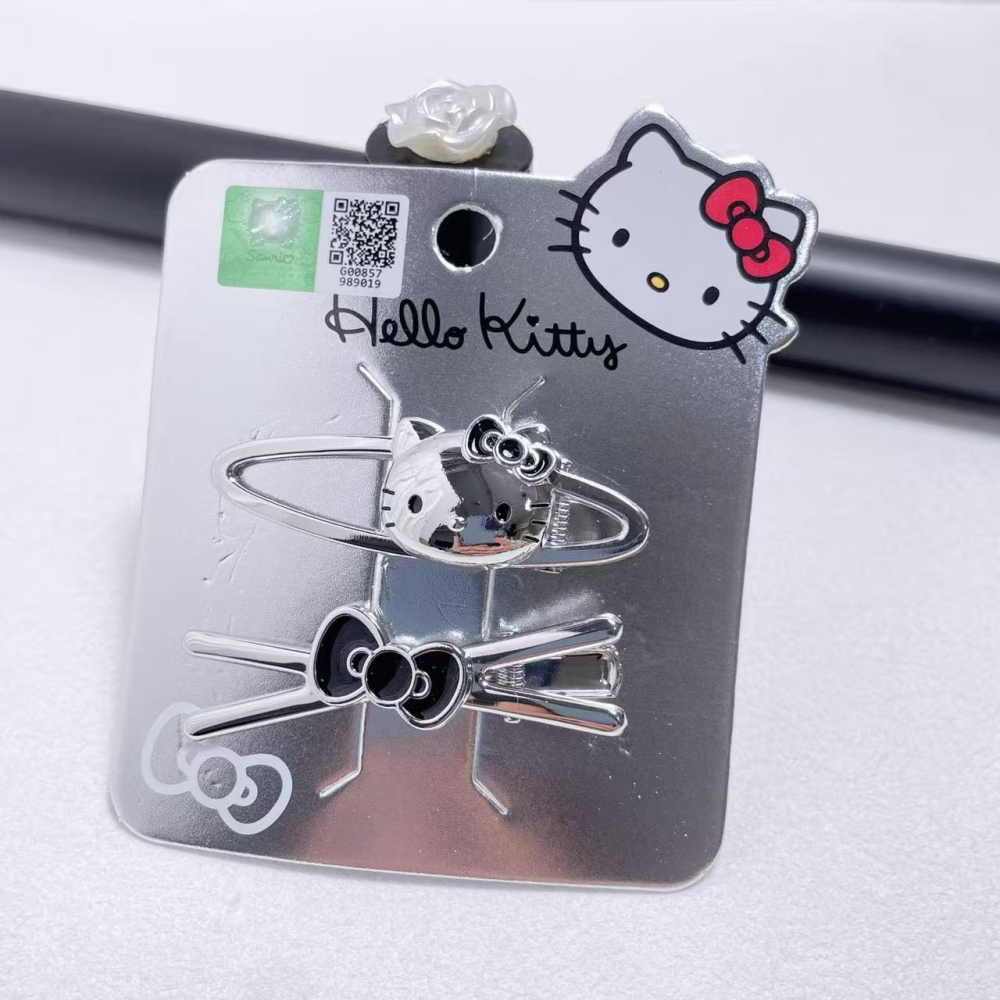 三麗鷗Hello Kitty金屬質感髮夾-細節圖10