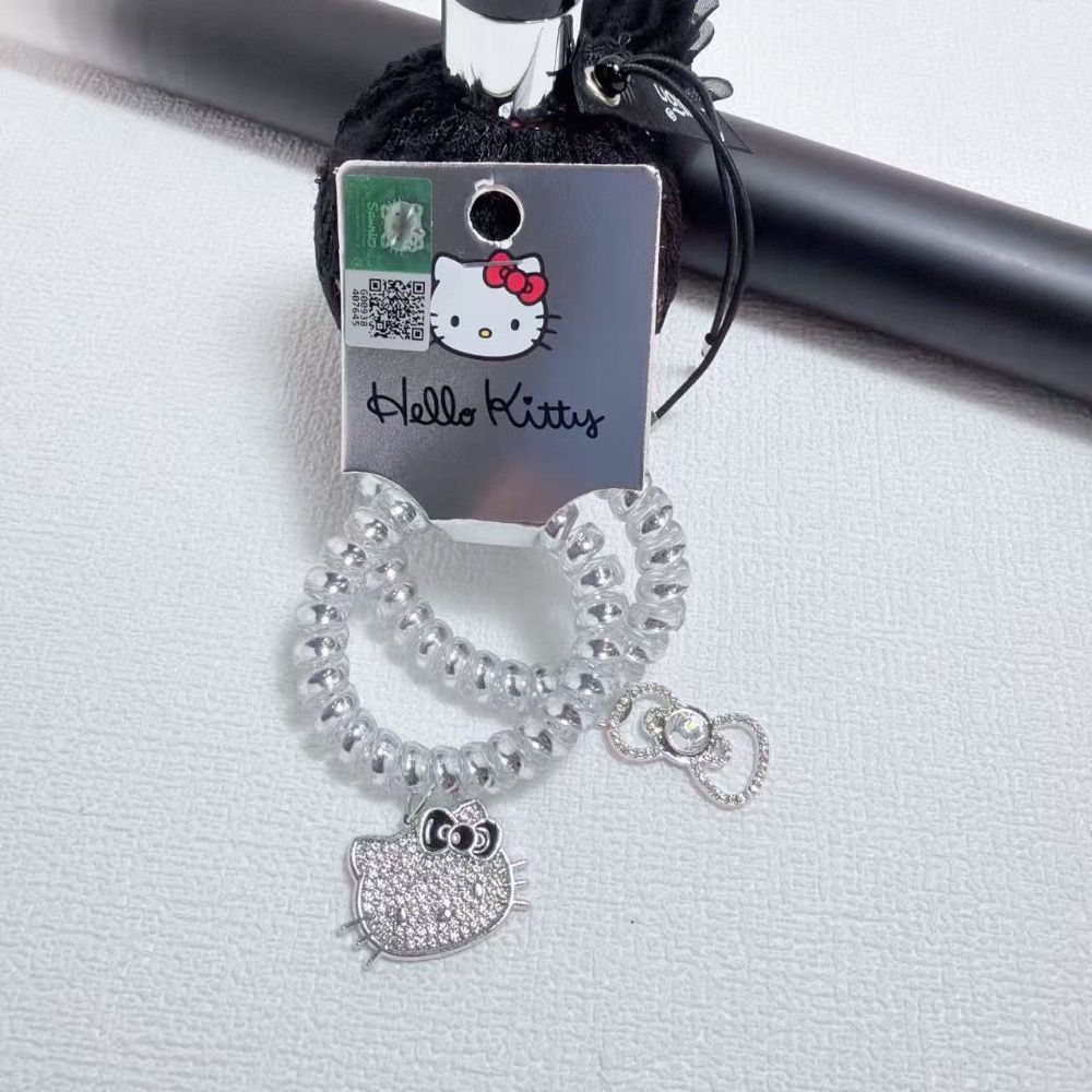 Hello Kitty精工金屬波點蝴蝶結鑲嵌水鑽髮夾系列-規格圖10