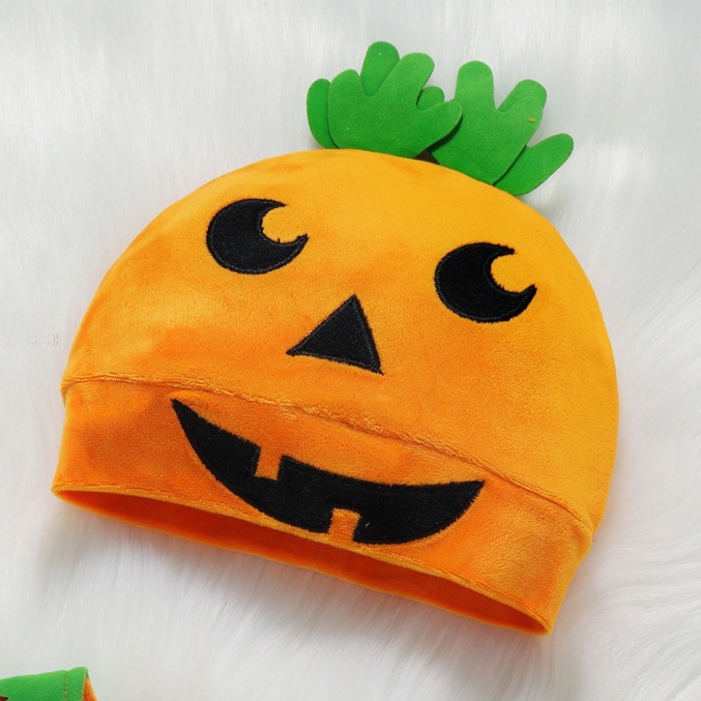 🎃萬聖節主題 南瓜造型連身衣(三件組)-細節圖7