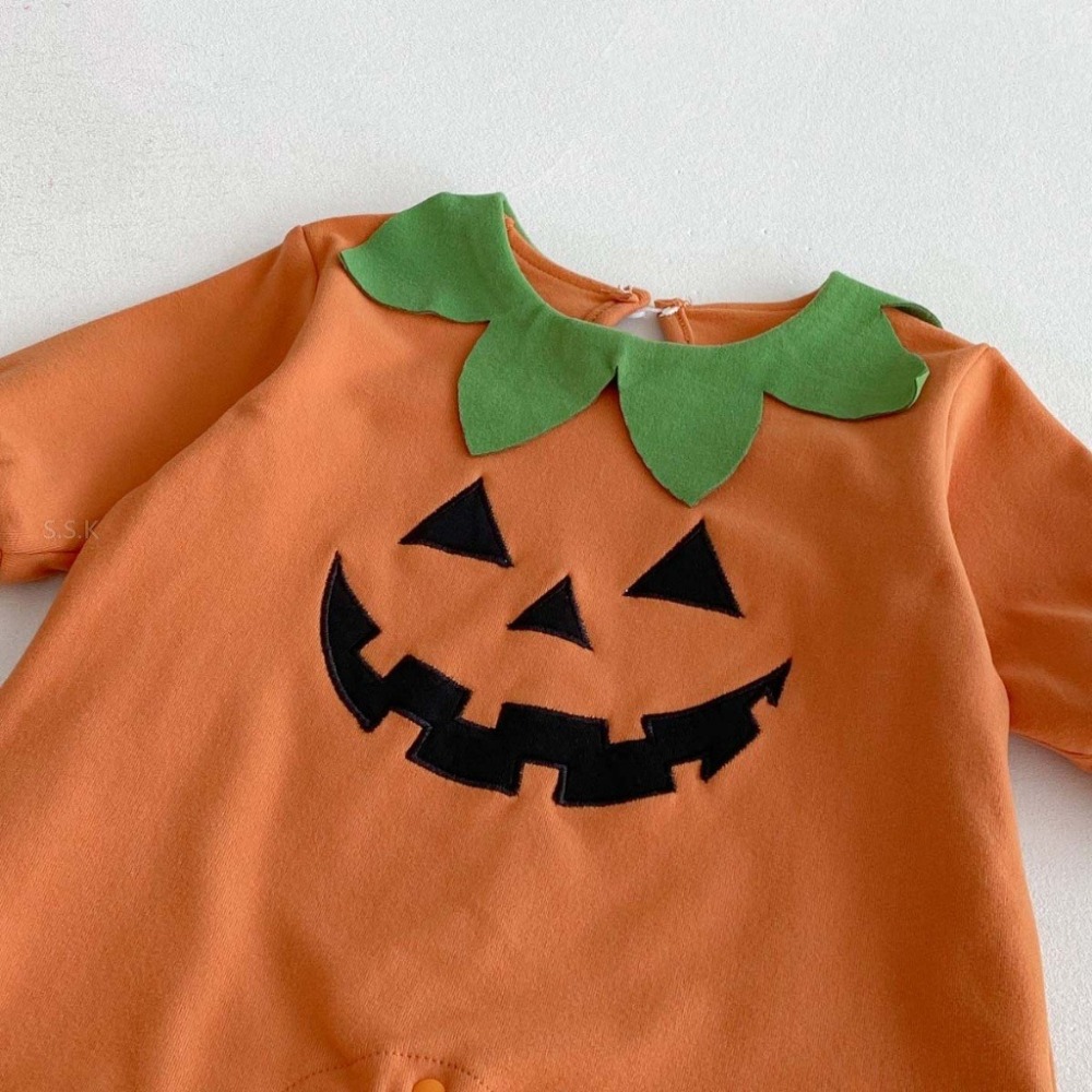 🎃萬聖節主題 南瓜寶寶連體衣套裝-細節圖3