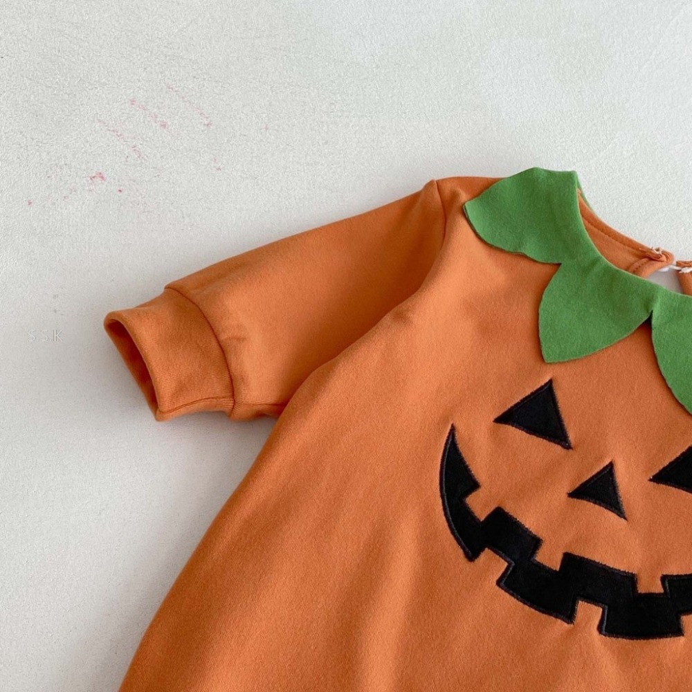 🎃萬聖節主題 南瓜寶寶連體衣套裝-細節圖4