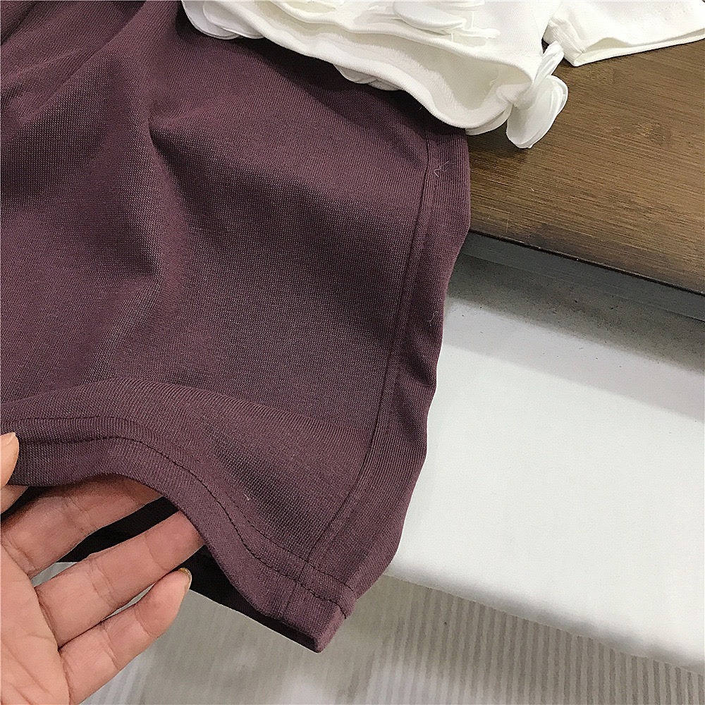 GMK 女童小香風立體玫瑰上衣/喇叭褲-細節圖7