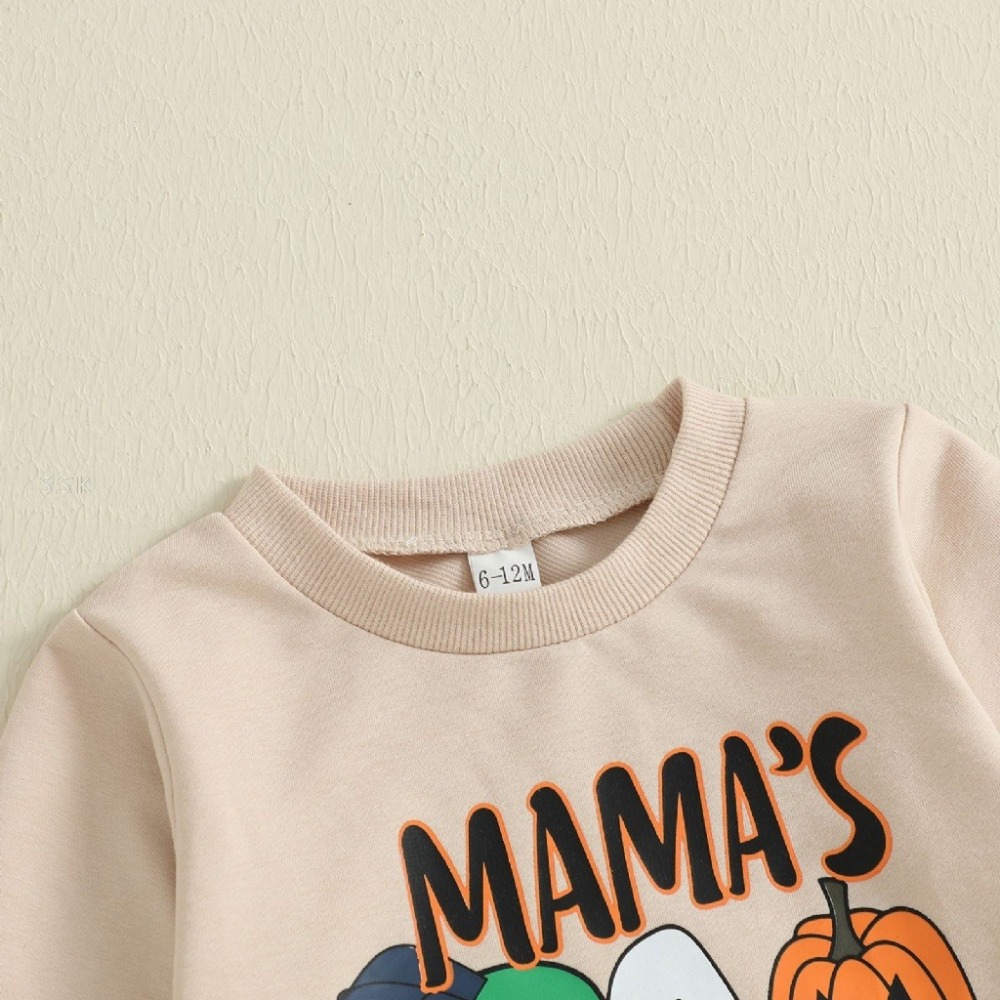 🎃萬聖節主題 南瓜字母衛衣長褲套裝-細節圖2