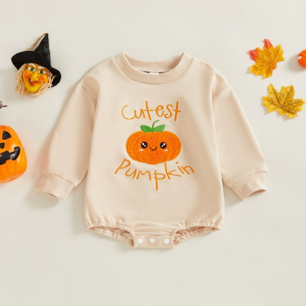 🎃萬聖節主題 南瓜幽靈長袖連體衣-規格圖6