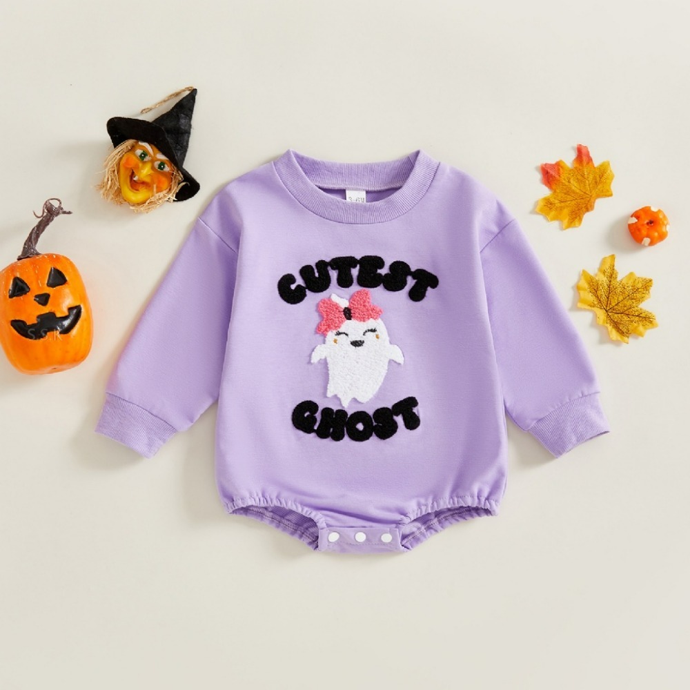🎃萬聖節主題 南瓜幽靈長袖連體衣-規格圖6