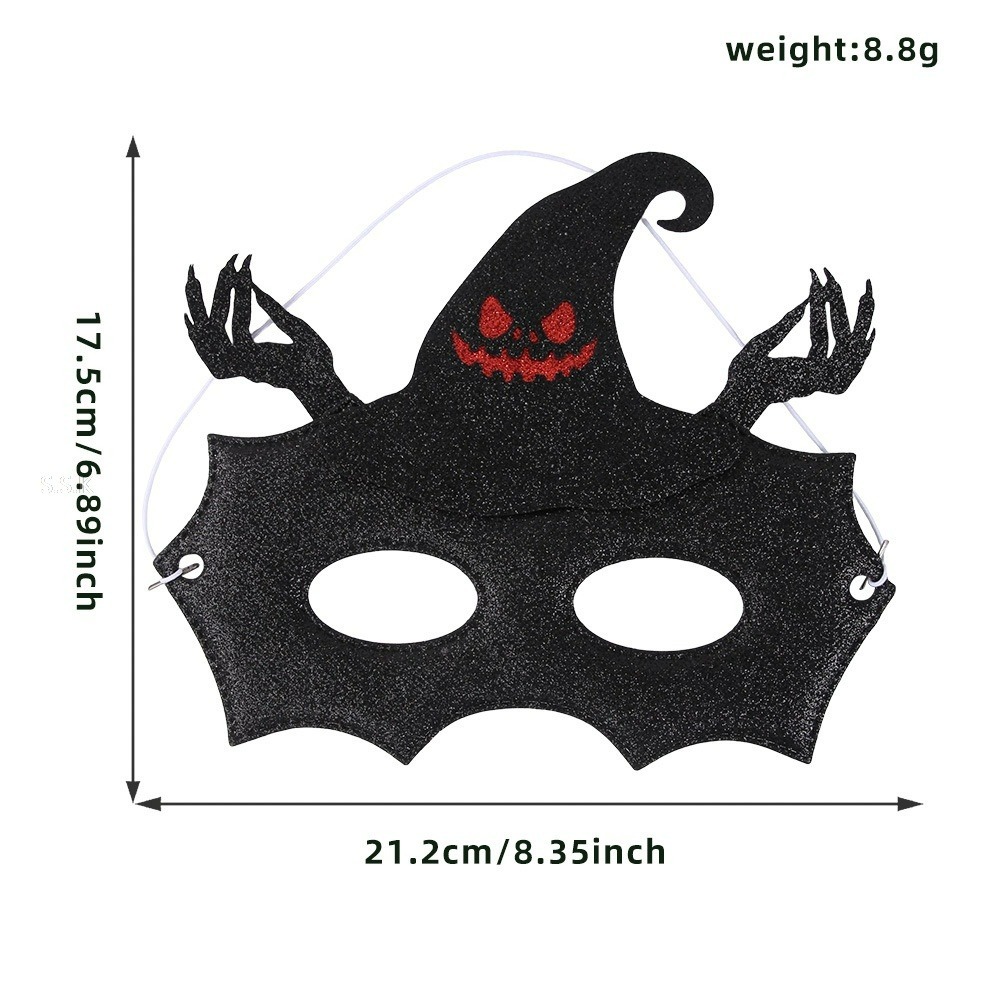 🎃萬聖節主題 惡魔牛角面具-規格圖2