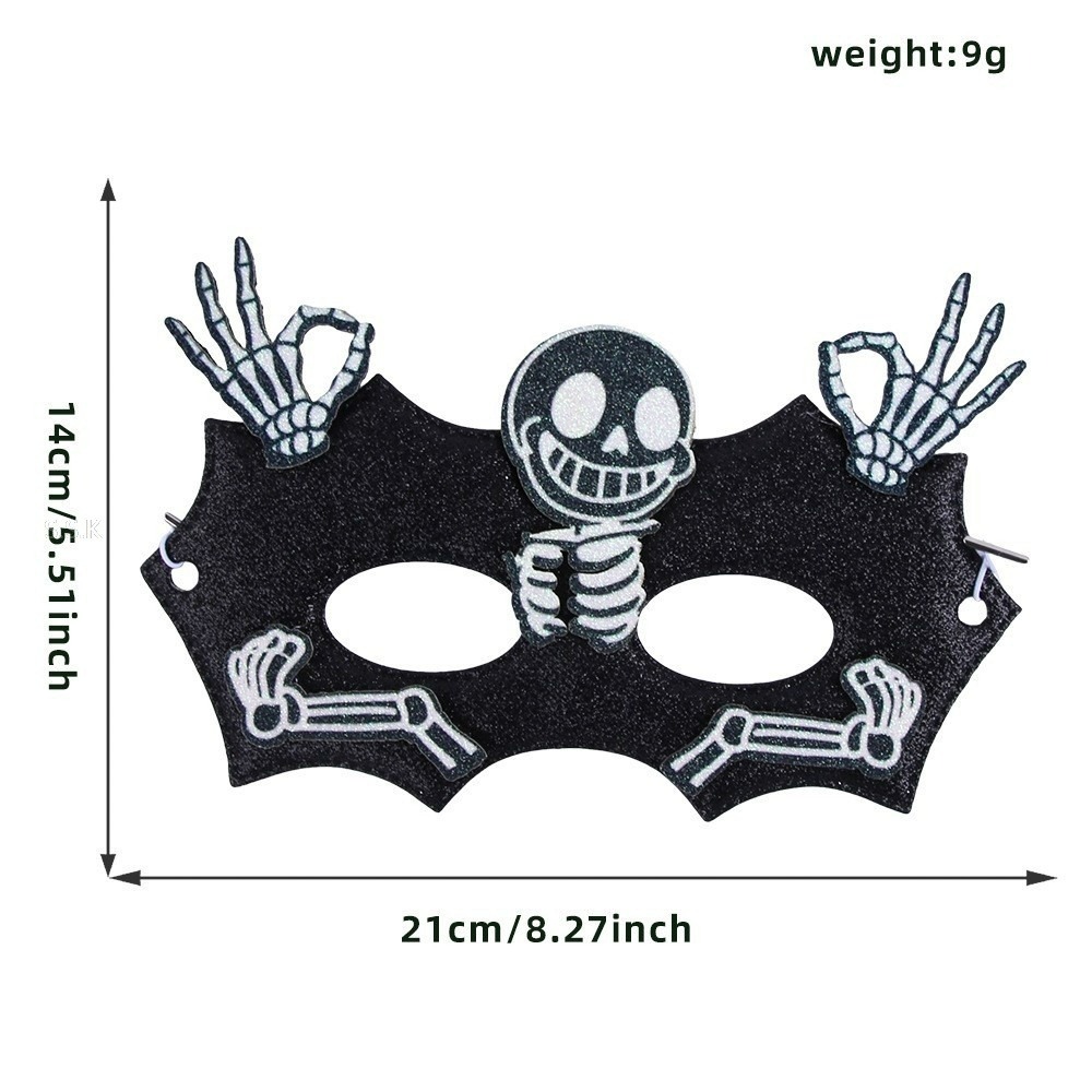 🎃萬聖節主題 惡魔牛角面具-規格圖2