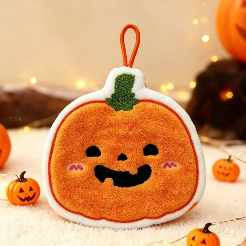 🎃萬聖節主題 南瓜造型可愛擦手巾-細節圖3