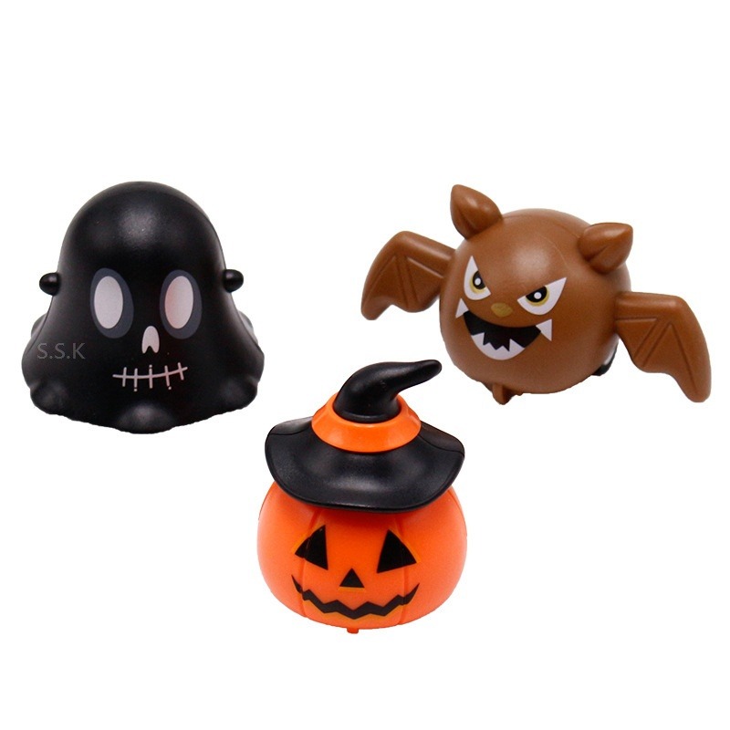 🎃萬聖節主題 南瓜幽靈骷髏蝙蝠回力玩具車10入組-細節圖4