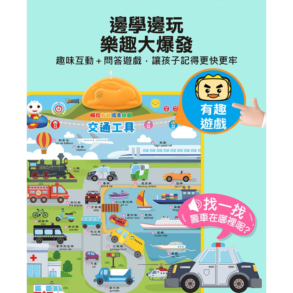 📖風車圖書🔸FOOD超人有聲學習掛圖( 共六款 )-細節圖11