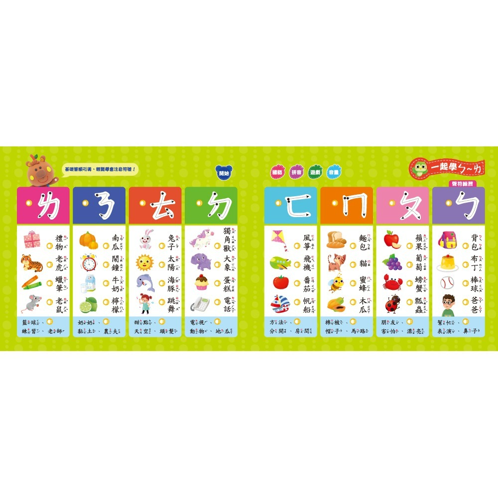 📖双美🔸小手按按有聲書：ㄅㄆㄇ拼音書（內含1347組拼音造字+753個基礎國字+44個破音字+371個詞語及造句）-細節圖2