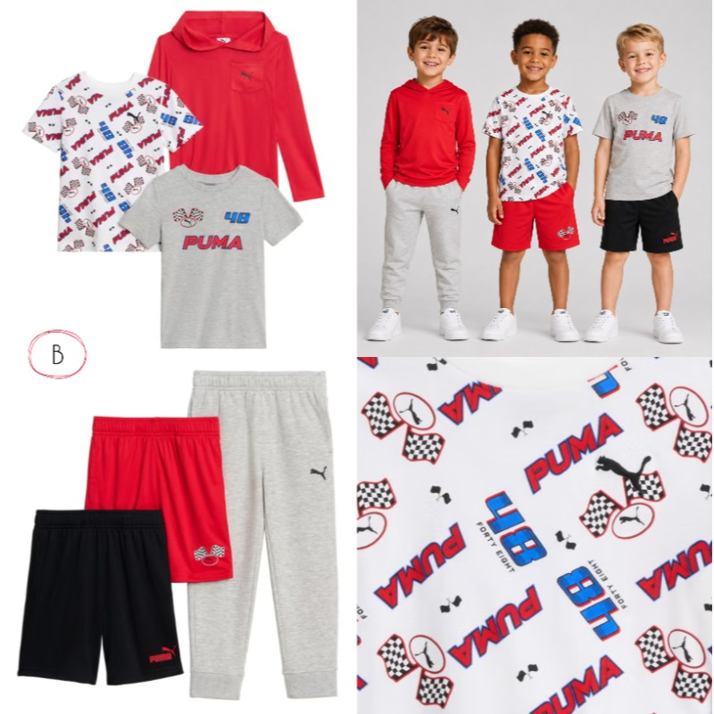 0919收單 加拿大 Puma Logo 上衣+下身 套裝6件組合(中小童款)-細節圖5