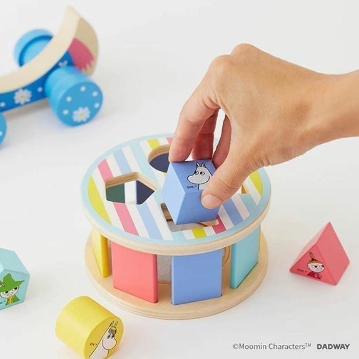 嚕嚕米 花馬積木配對拖拉玩具-細節圖2