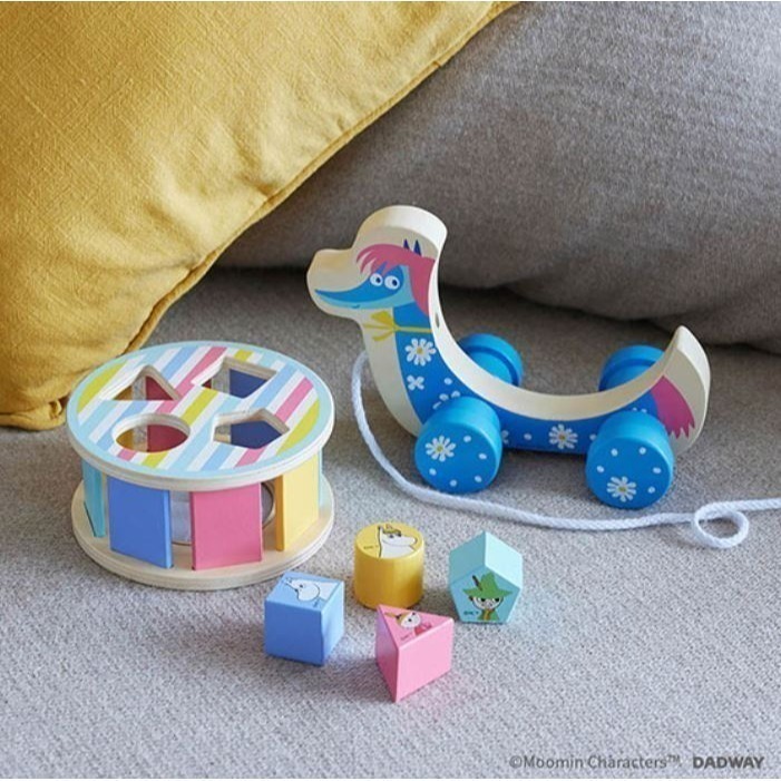 嚕嚕米 花馬積木配對拖拉玩具-細節圖8