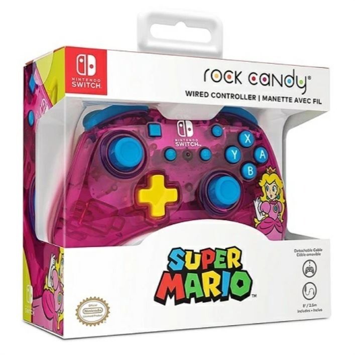 《正版授權》Nintendo Switch任天堂 碧姬公主有線控制器PDP Rock Candy-細節圖8