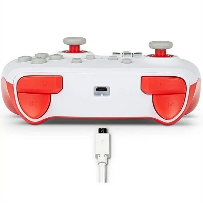 《正版授權》Nintendo Switch任天堂 超級瑪利歐有線控制器(紅白)-細節圖6