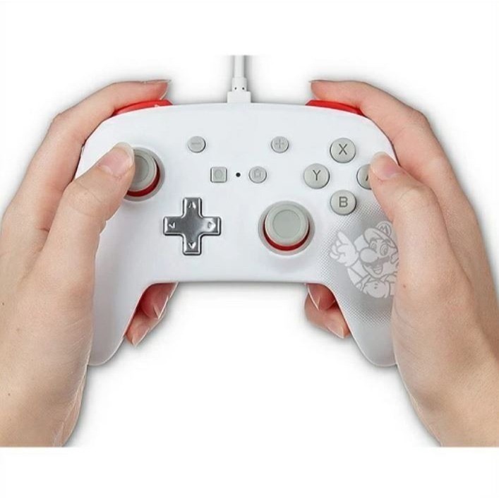 《正版授權》Nintendo Switch任天堂 超級瑪利歐有線控制器(紅白)-細節圖7