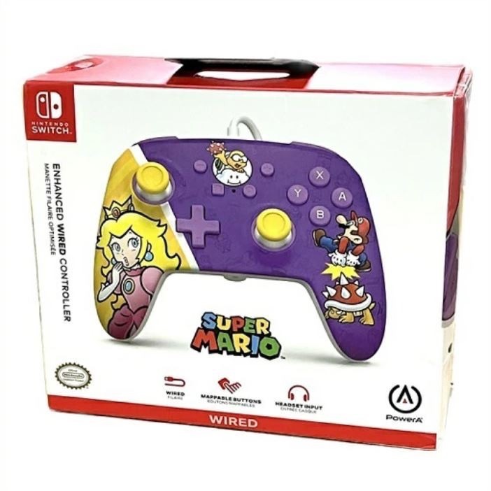 《正版授權》Nintendo Switch任天堂 桃子公主戰鬥有線控制器-細節圖9