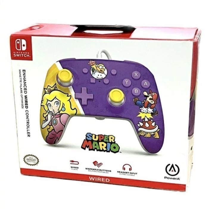 《正版授權》Nintendo Switch任天堂 桃子公主戰鬥有線控制器-細節圖9