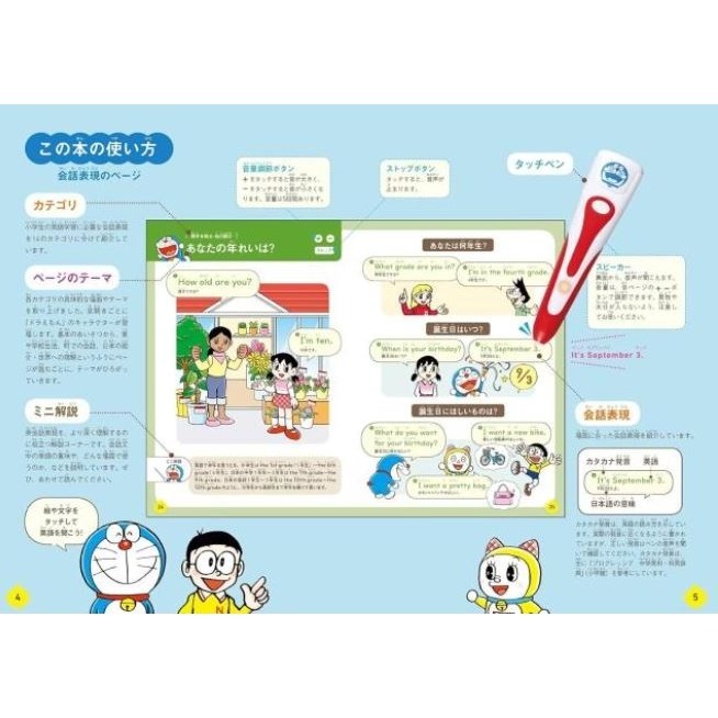 哆啦A夢 第一本英語會話辭典 (附點讀筆)-細節圖4