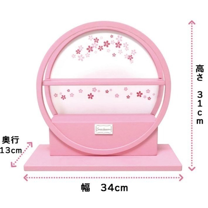 三麗鷗木製雛人偶(粉色)-細節圖8