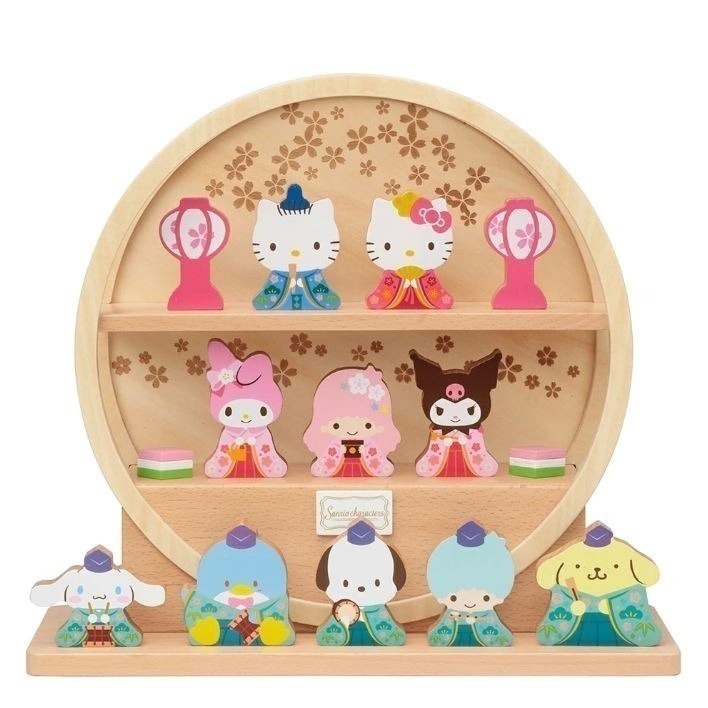 三麗鷗木製雛人偶(原木色)-細節圖2