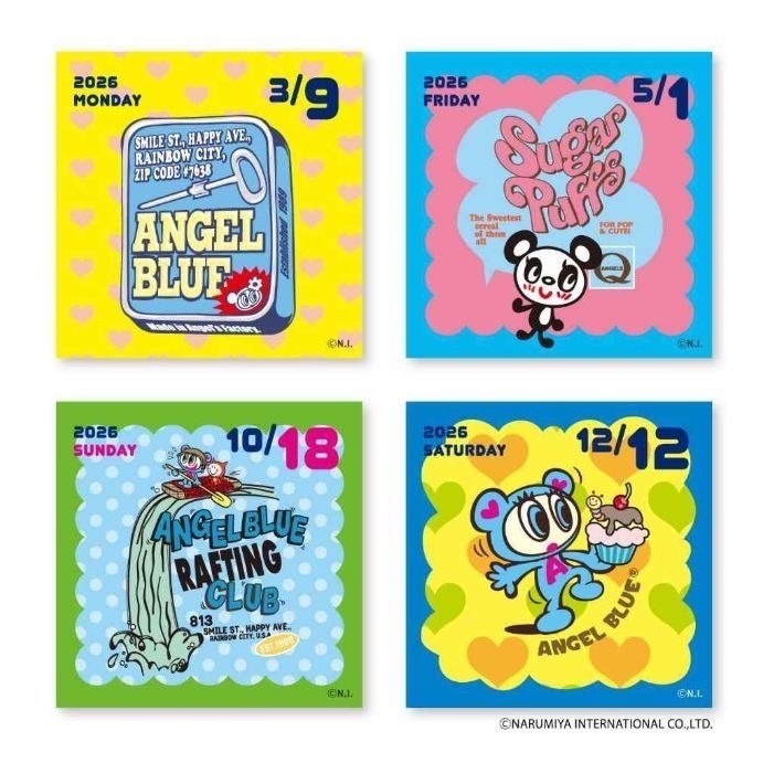 ANGEL BLUE 、蛋黃哥2026年迷你日曆-細節圖5